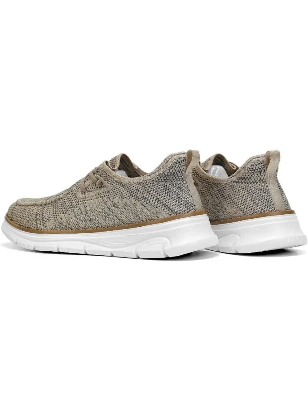 Men's Beige Tan Slip On Loafers Comfortable Boat Casual Walking Sneaker Shoes
